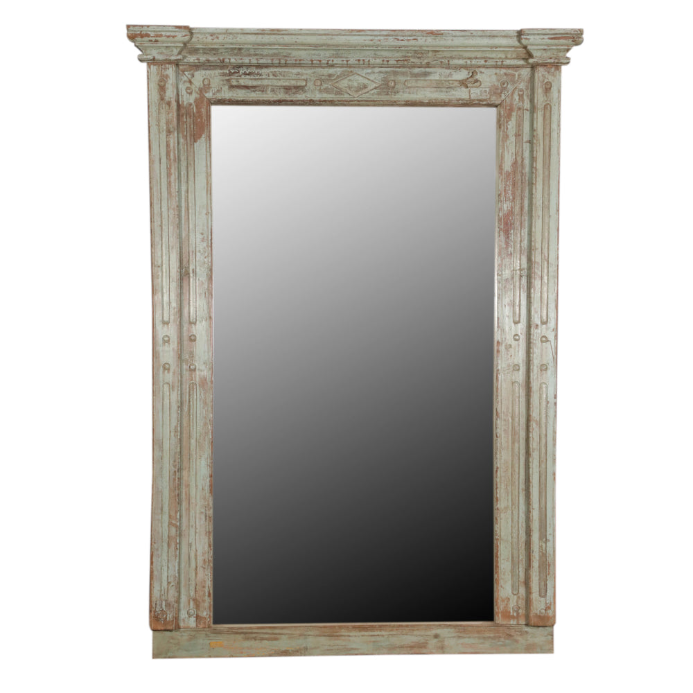 Miroir artisanal encadré