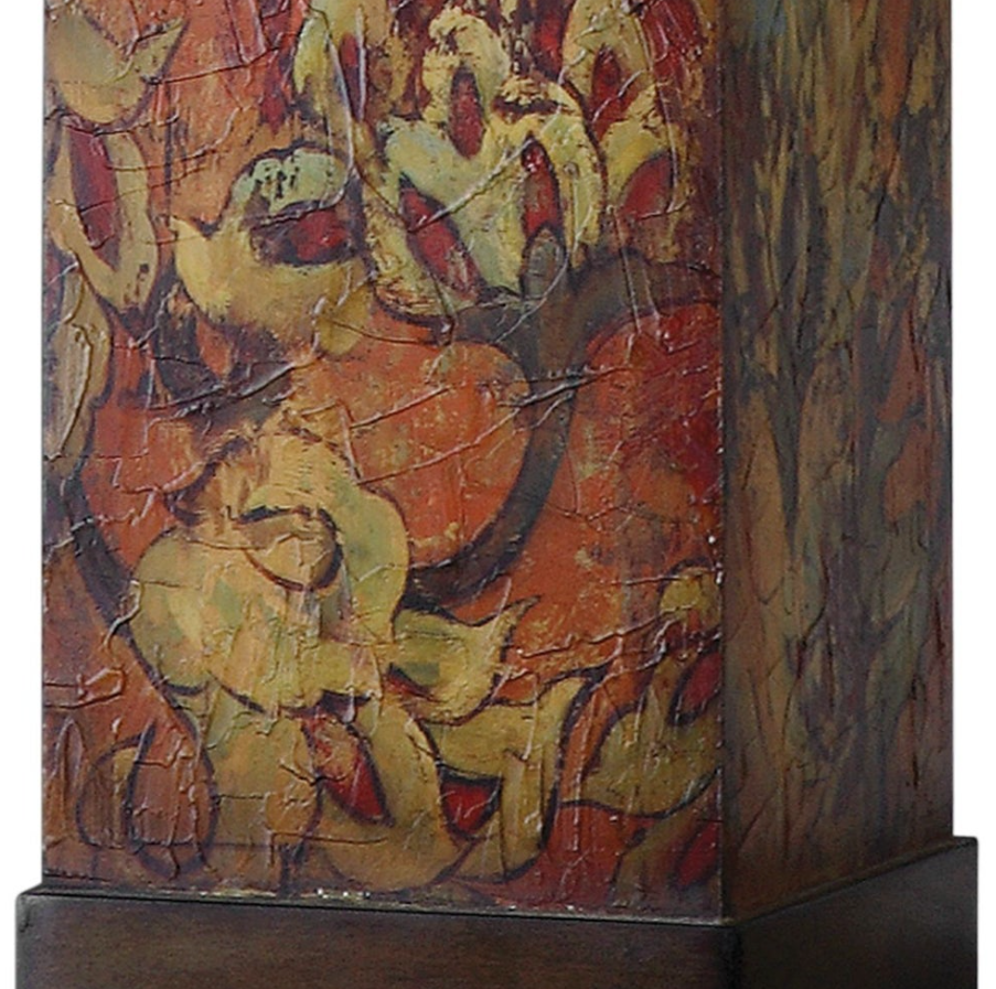 Lampe de table à fleurs colorées