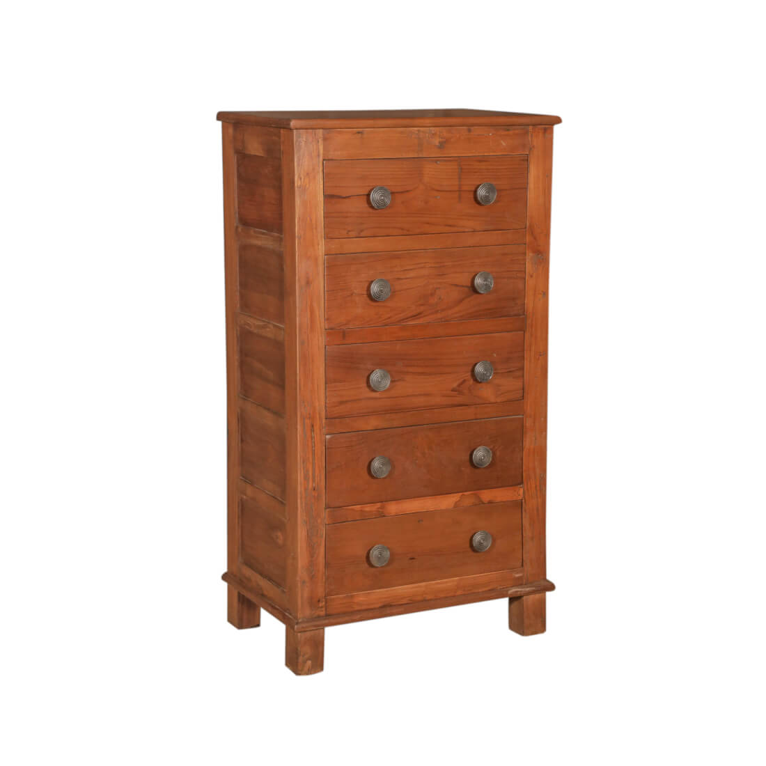Commode en teck à 5 tiroirs