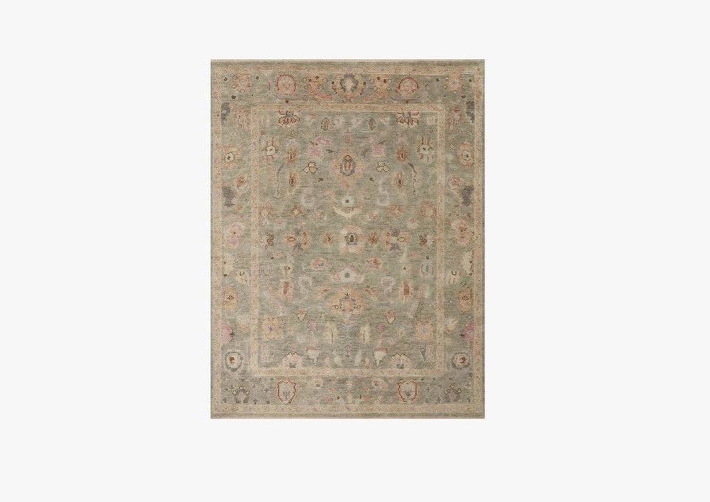 Tapis Helena en sauge/coucher de soleil