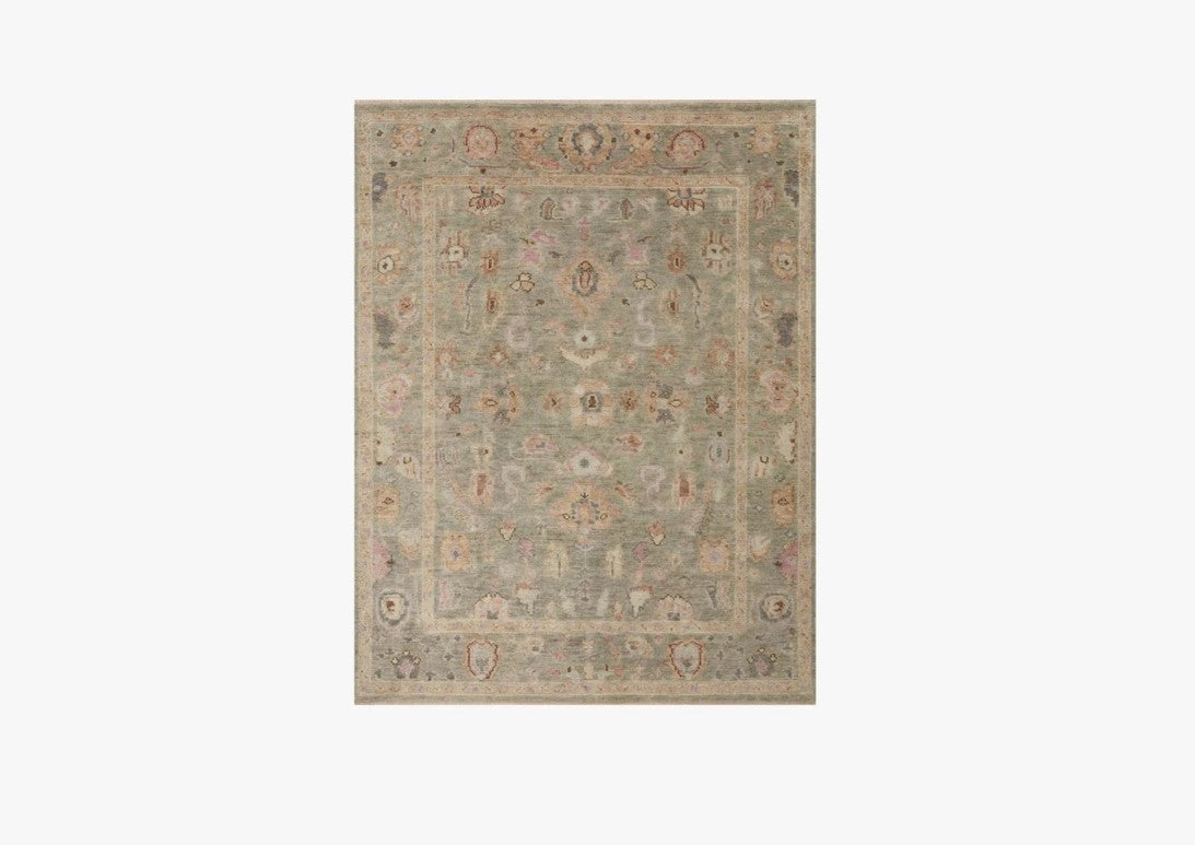 Tapis Helena en sauge/coucher de soleil