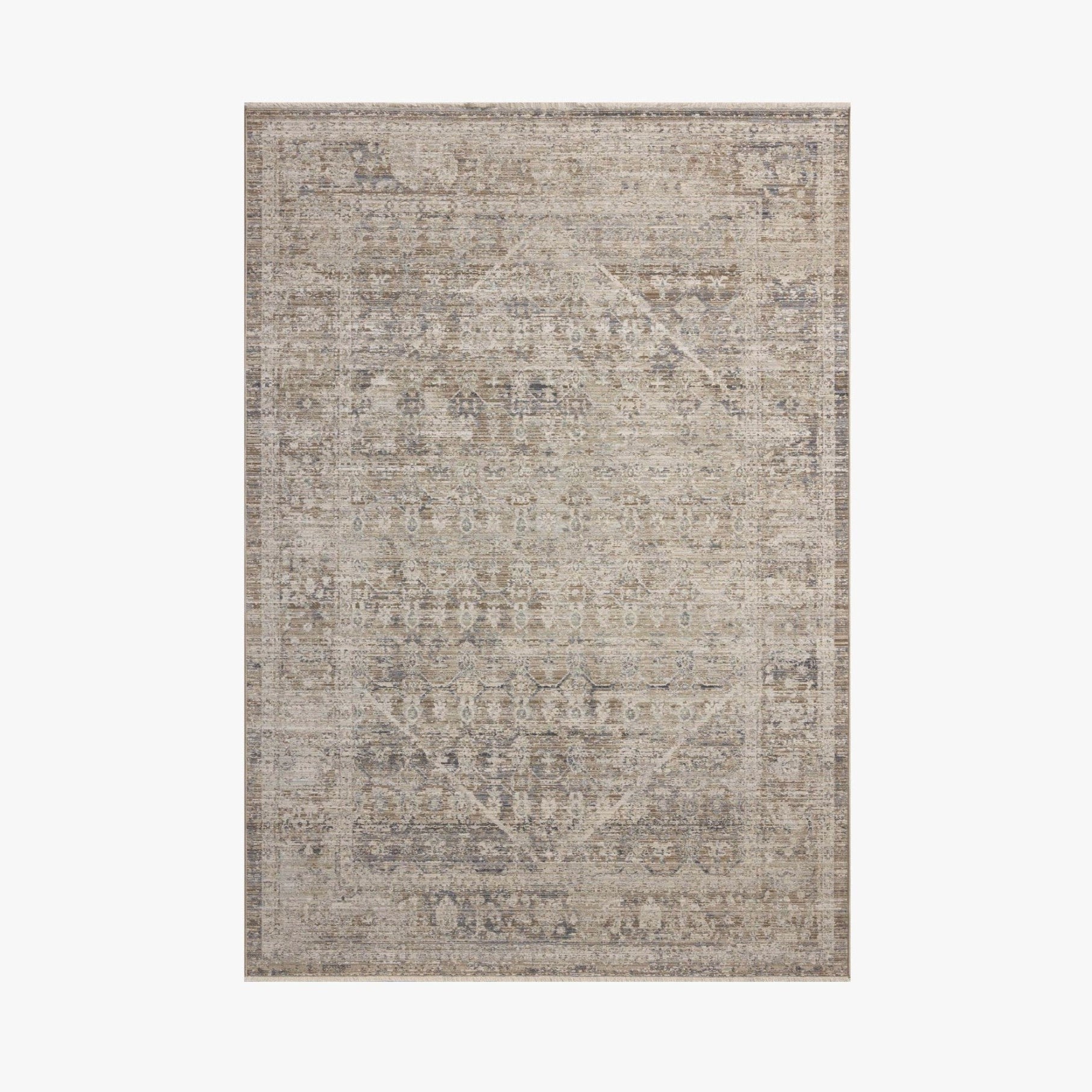 Tapis Ida Chris Loves Julia x Loloi en ardoise/naturel