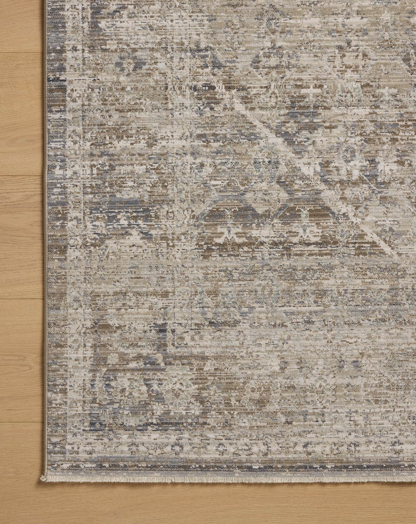 Tapis Ida Chris Loves Julia x Loloi en ardoise/naturel