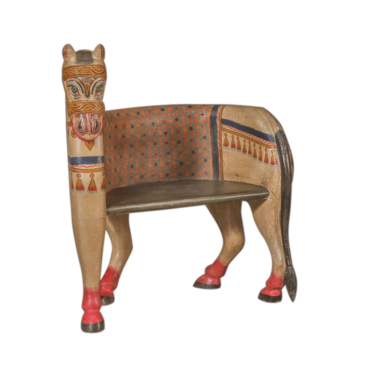 Chaise à tête de cheval fabriquée artisanalement