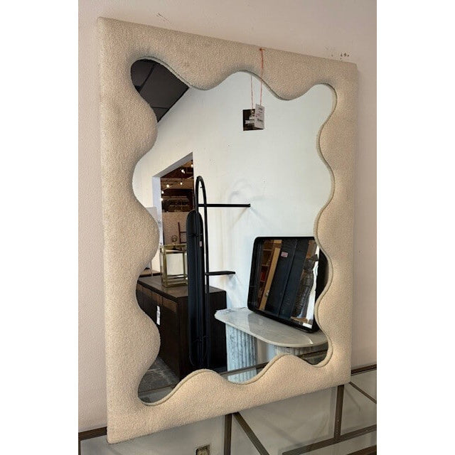 Miroir moderne encadré en tissu