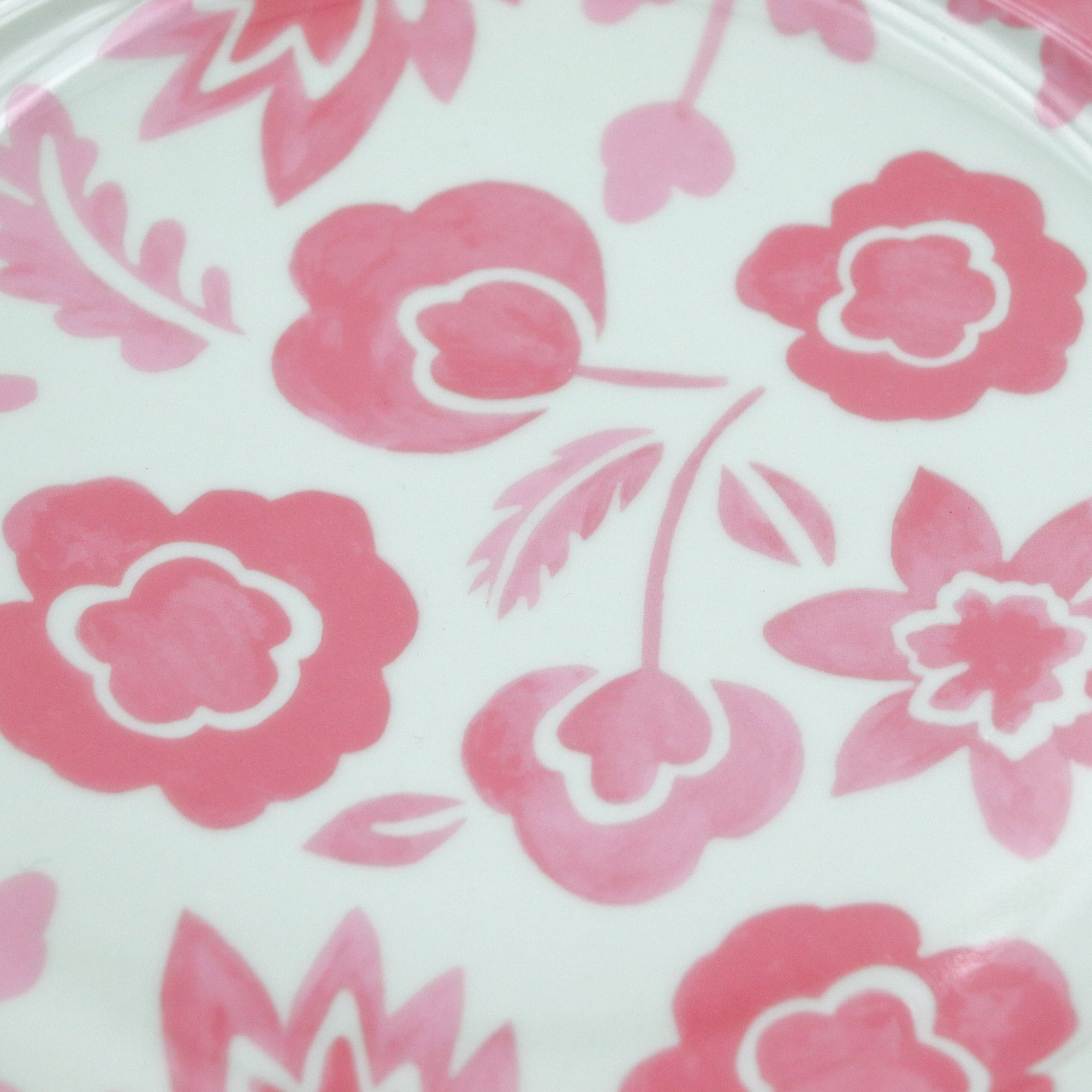 Assiette plate en forme de feuille, couleur pistache et litchi, avec bord doré peint à la main (lot de 4)