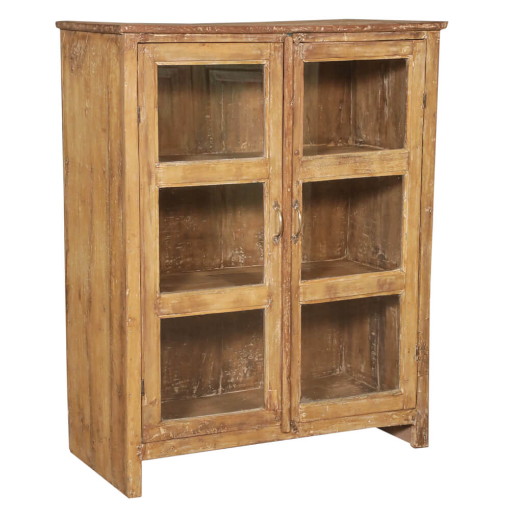 Armoire en teck avec verre