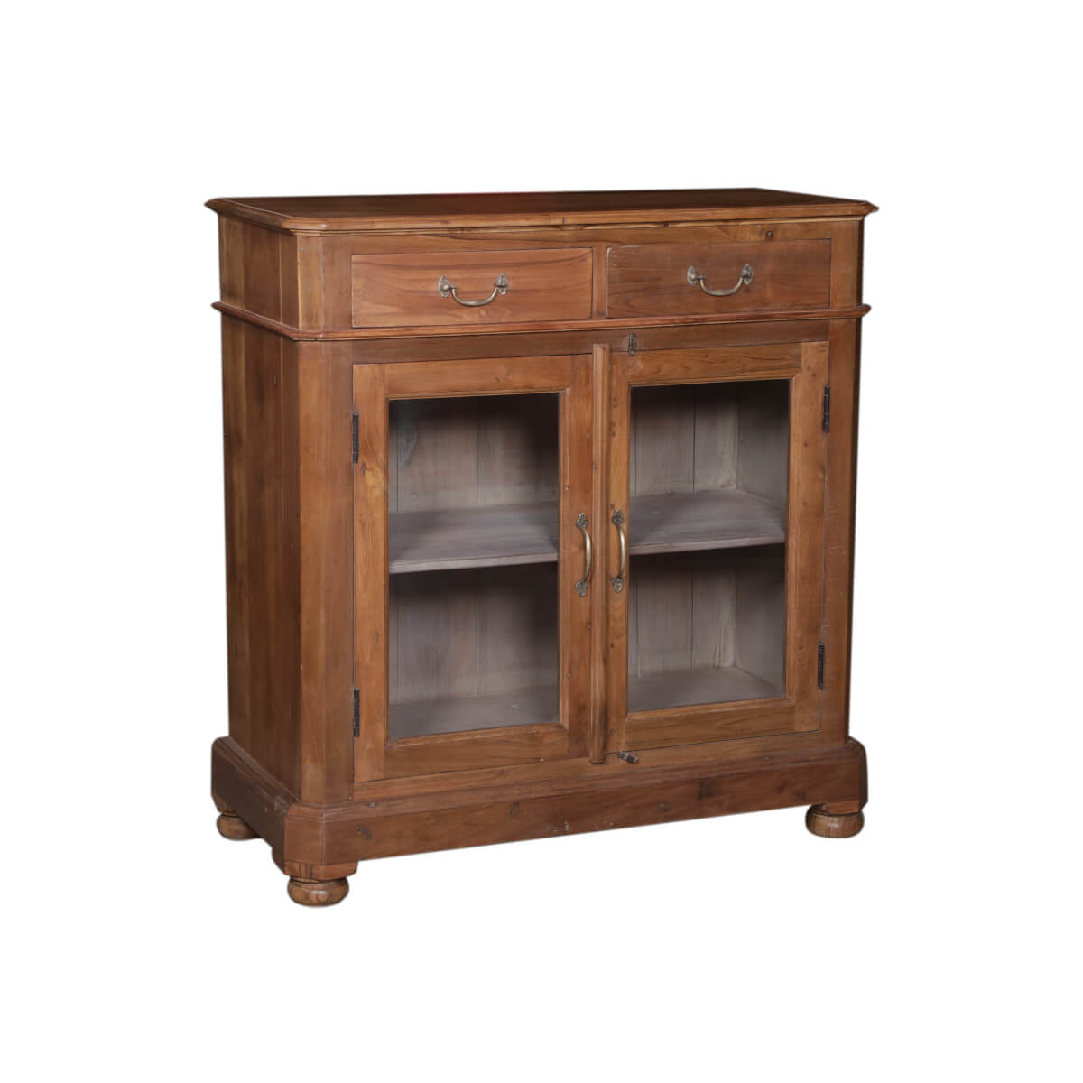 Petite armoire en teck avec verre
