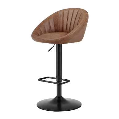 Tabouret de bar pivotant à vérin à gaz en similicuir Watson