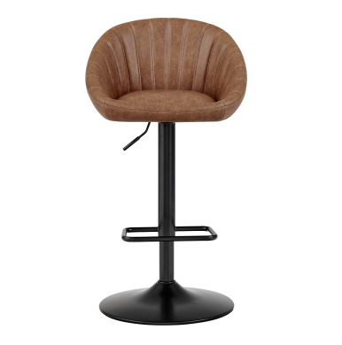 Tabouret de bar pivotant à vérin à gaz en similicuir Watson