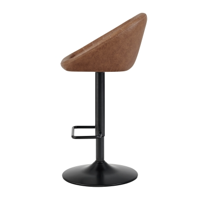 Tabouret de bar pivotant à vérin à gaz en similicuir Watson