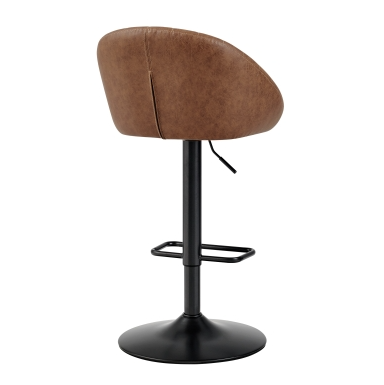 Tabouret de bar pivotant à vérin à gaz en similicuir Watson