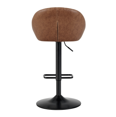 Tabouret de bar pivotant à vérin à gaz en similicuir Watson