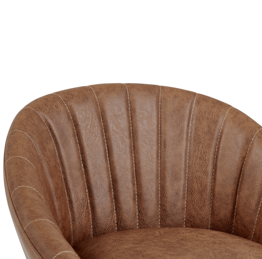 Tabouret de bar pivotant à vérin à gaz en similicuir Watson
