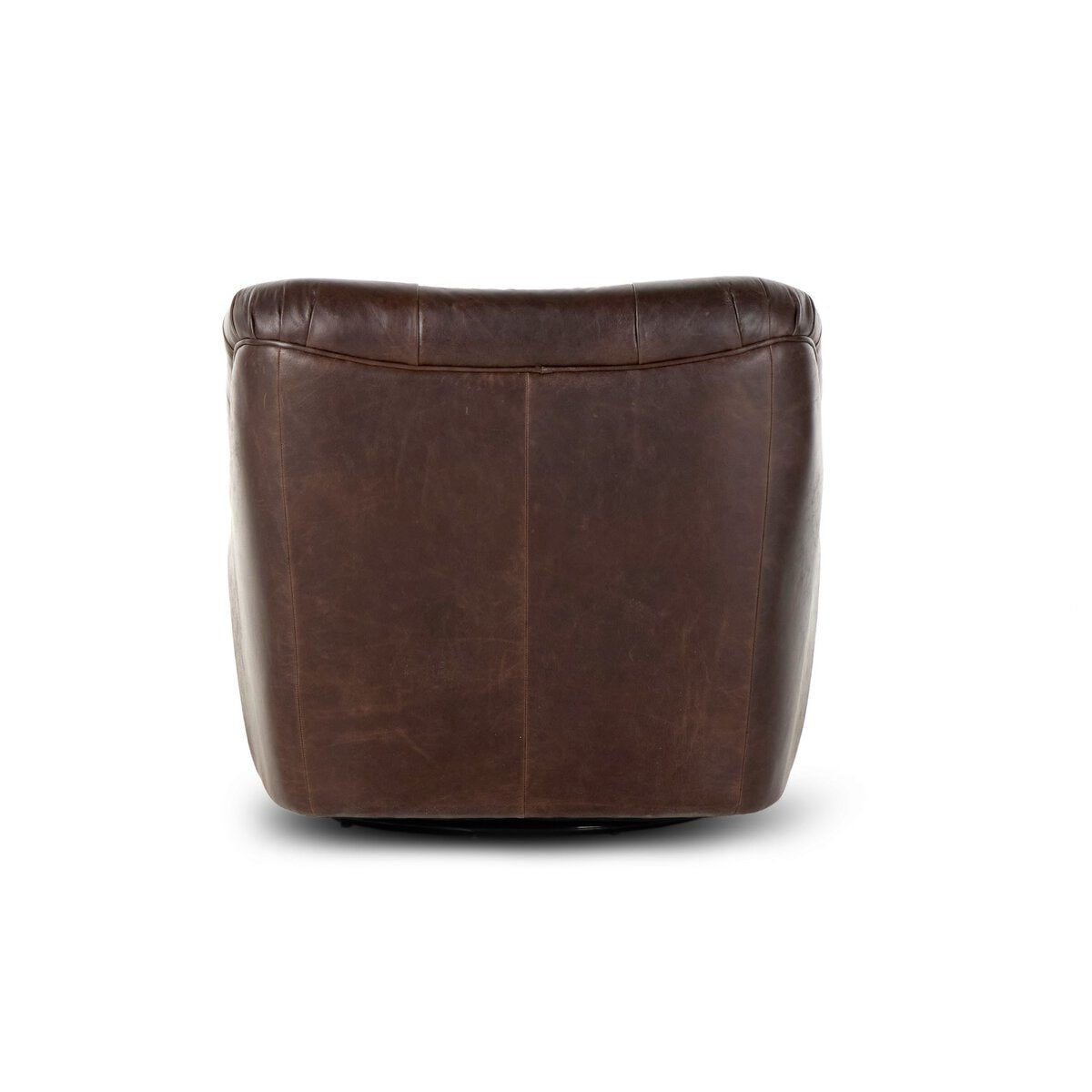 Chaise pivotante en cuir Farley