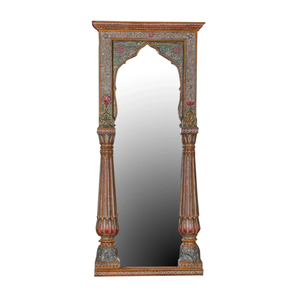Miroir artisanal encadré