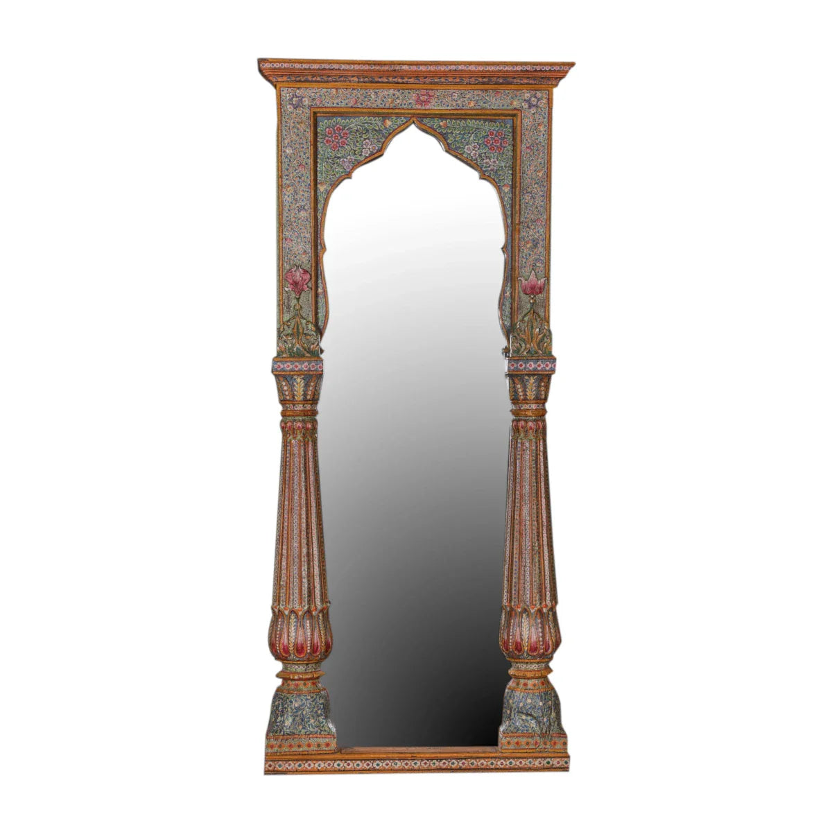 Miroir artisanal encadré